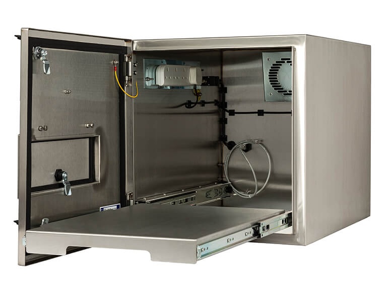 Armario IP65 abierto para impresoras de etiquetas industriales Brother