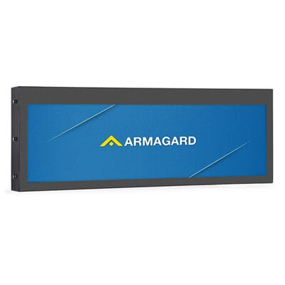 Carcasa exterior para pantalla LCD tipo barra ultraancha con grado de protección IP56