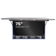 LCD chassis full IP69K de 75" abierto, vista frontal, con Hisense 75E6NT