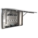 Monitor full IP65 de acero inoxidable abierto, orientado hacia la izquierda
