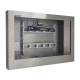 Monitor full IP65 de acero inoxidable cerrado, orientado hacia la izquierda