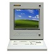 Armario PC Compacto PENC-300  vista frontal con teclado touchpad