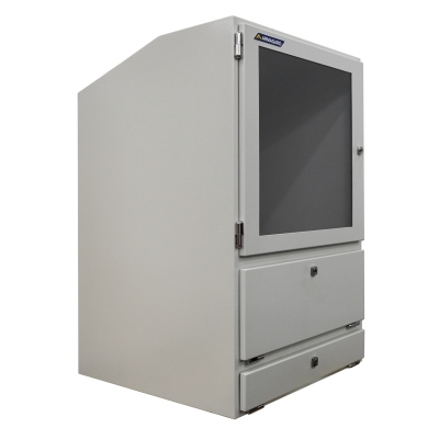 Con clasificación IP54, los gabinetes industriales para PC evitan la acumulación de partículas de polvo en los componentes eléctricos