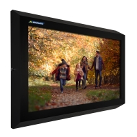 El protector de pantalla de TV antigolpes de Armagard, vista lateral izquierda