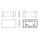 Samsung OH46F and OH55F Mount, Schematic view of the brackets