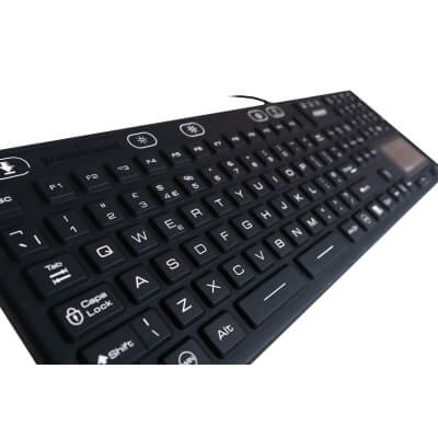 Teclado industrial higiénico de Armagard resistente a la humedad y al polvo