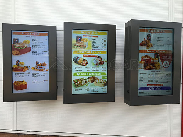 Tablas de menu lcd drive thru