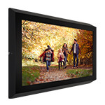 El protector de pantalla de TV antigolpes de Armagard, vista lateral izquierda