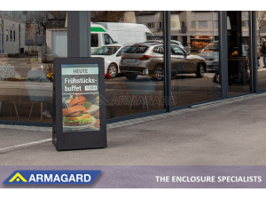 Por qué los carteles digitales portátiles para exteriores de Armagard son la solución perfecta para su cafetería 